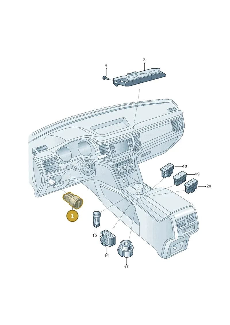 10A941193RWVQ — Volkswagen Atlas (2023-2024) diagram 809941500, position 1
