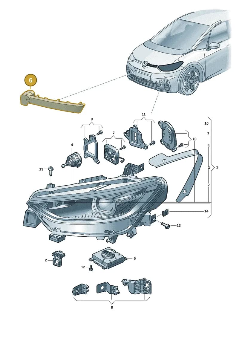10A941654B — Volkswagen ID.3 (2019-2025) diagram 10a941010, position 6