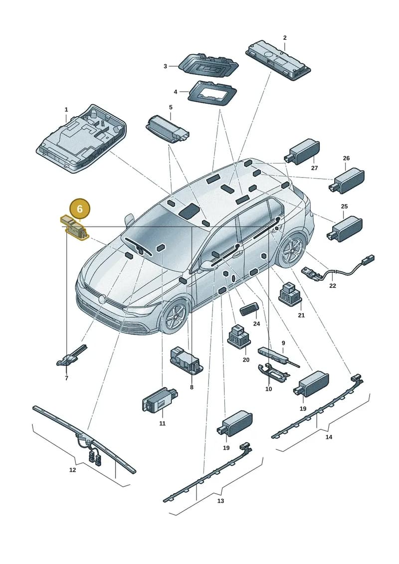 10A947409 — Skoda Kodiaq (2024-2024) diagram 3p0947000, position 6