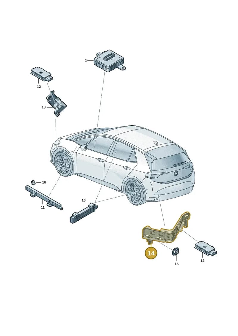 10A971858B — Volkswagen ID.3 (2019-2025) diagram 10a909000, position 14