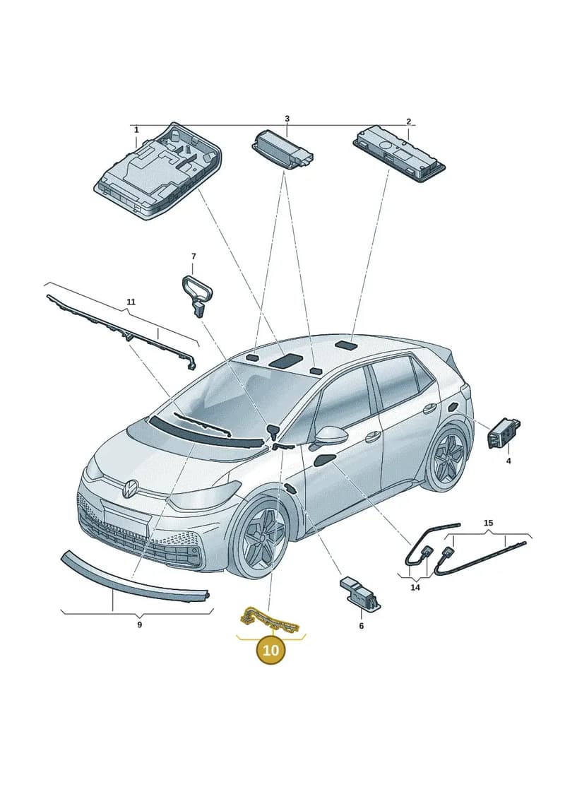 10B947095D — Volkswagen ID.3 (2019-2025) diagram 10a947000, position 10