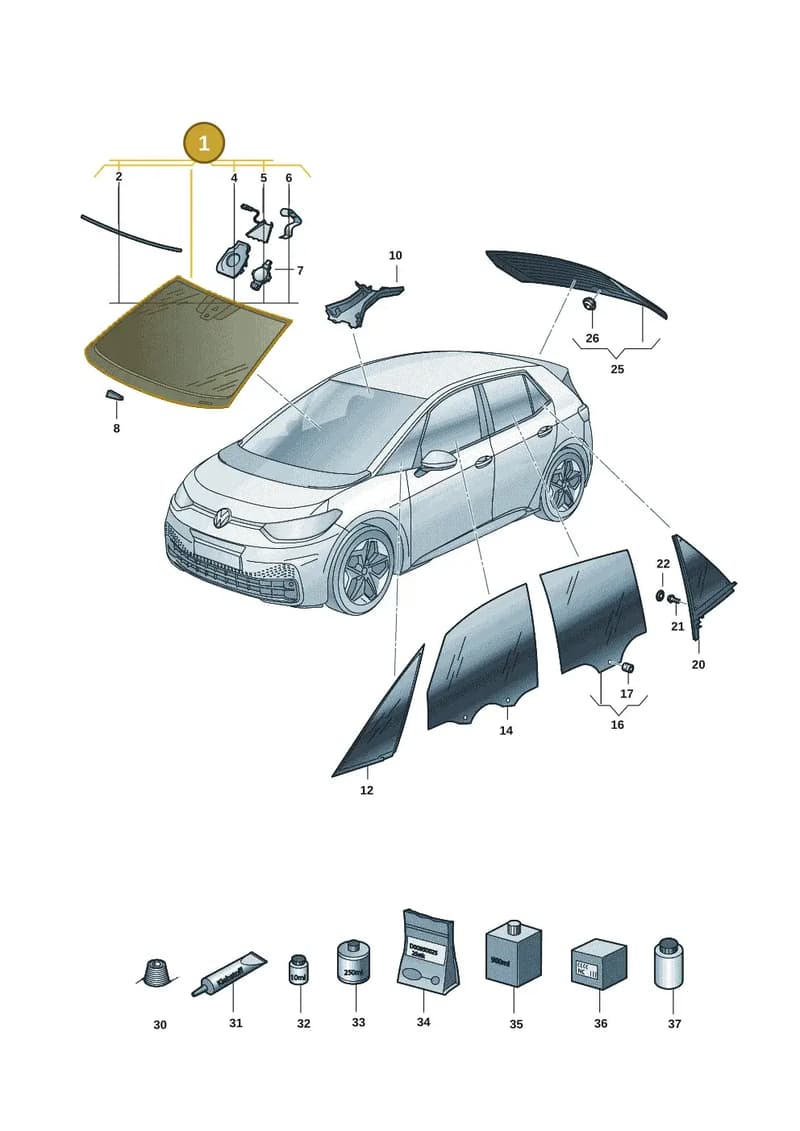 10C845011BNVB — Volkswagen ID.3 (2019-2025) diagram 10a845000, position 1