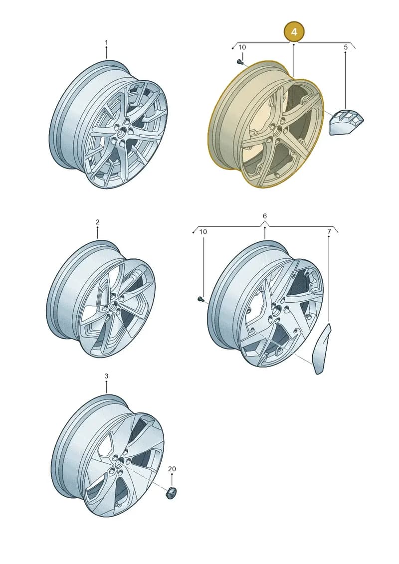 10E601025EQGC — SEAT CUPRA Born (2021-) diagram 10s601055, position 4