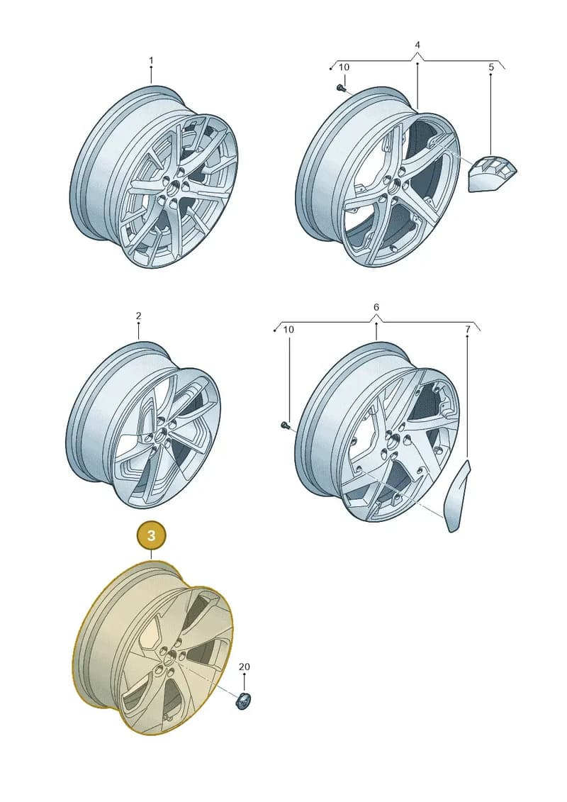 10E601025J1OV — SEAT CUPRA Born (2021-) diagram 10s601055, position 3