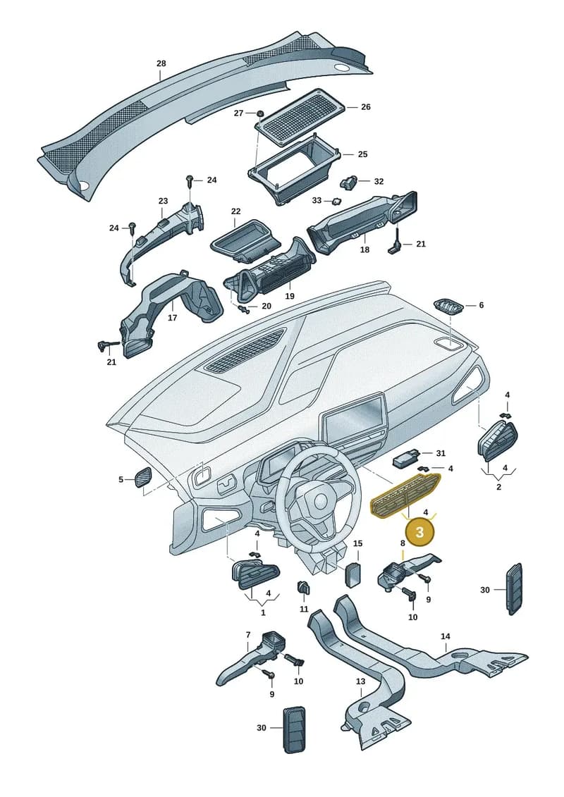 10E820951BRA — SEAT CUPRA Born (2021-) diagram 10a819300, position 3