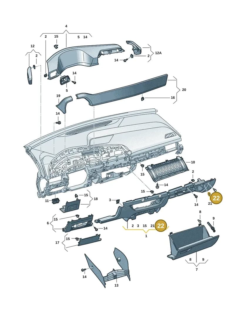 10E857363 — SEAT CUPRA Born (2021-) diagram 10s857020, position 22