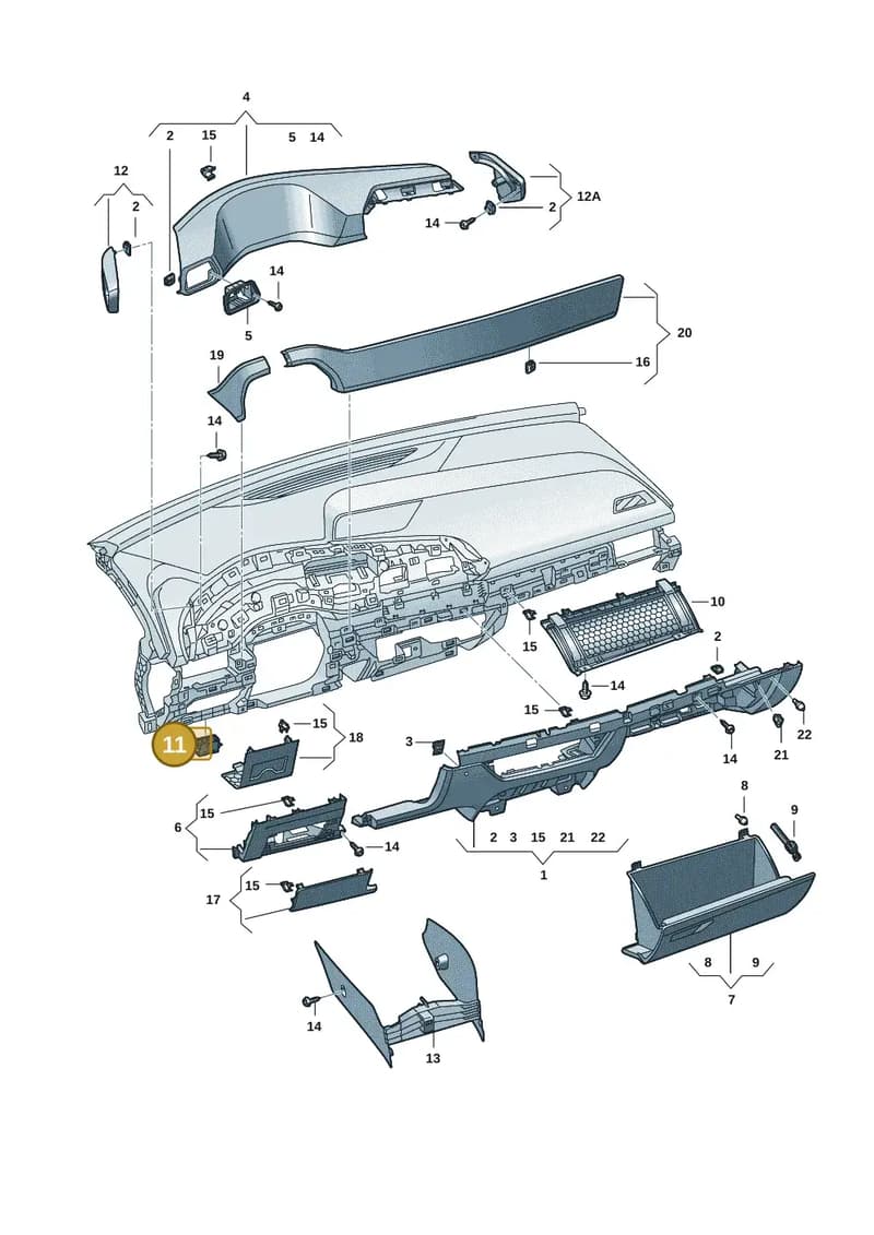 10E858161 — SEAT CUPRA Born (2021-) diagram 10s857020, position 11