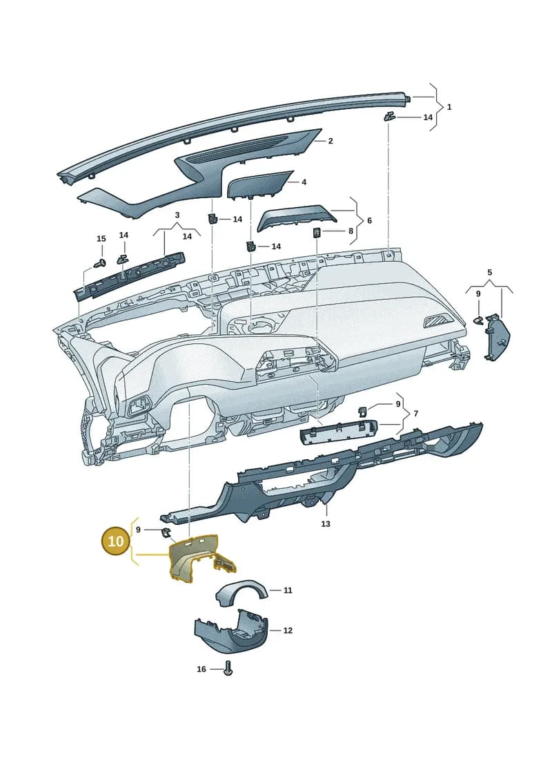 10E858560B4PK — SEAT CUPRA Born (2021-) diagram 10s857010, position 10