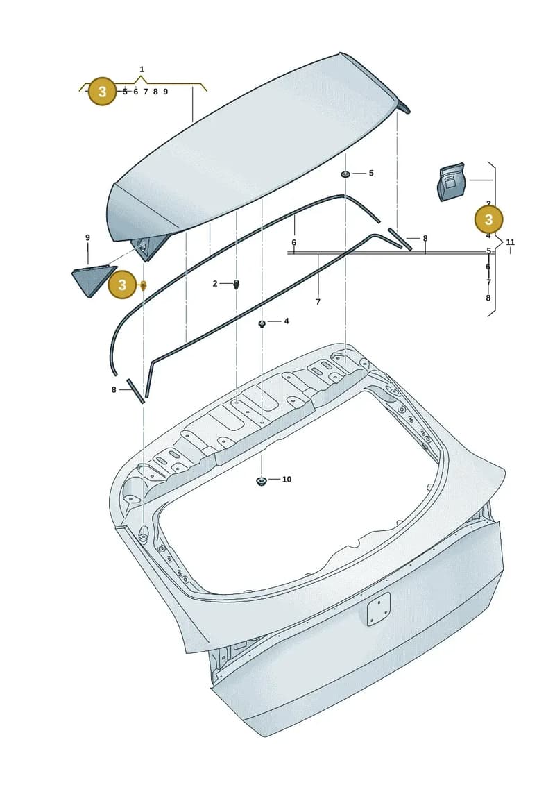 10E867299 — SEAT CUPRA Formentor (2020-) diagram 5ff827010, position 3