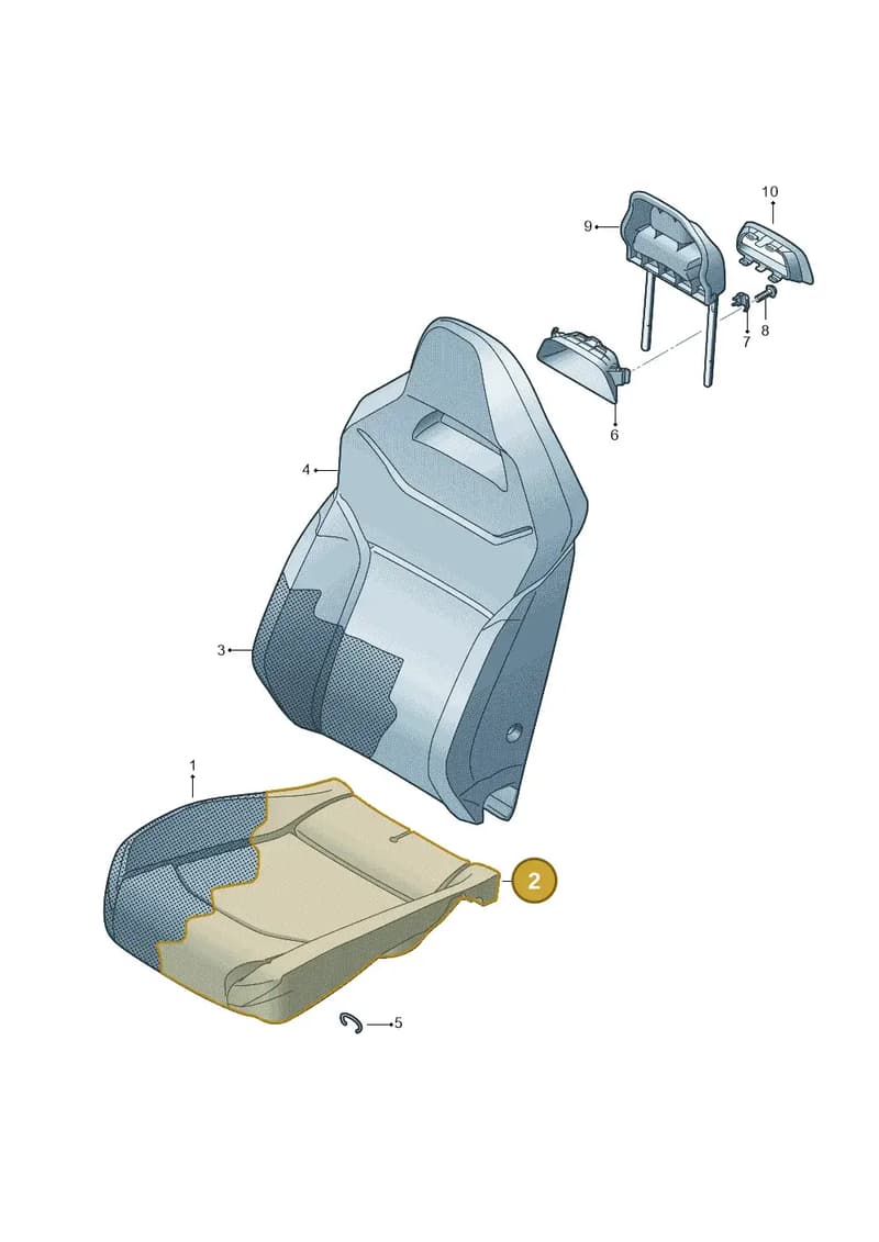 10E881405GNAU — SEAT CUPRA Born (2021-) diagram 591881075, position 2