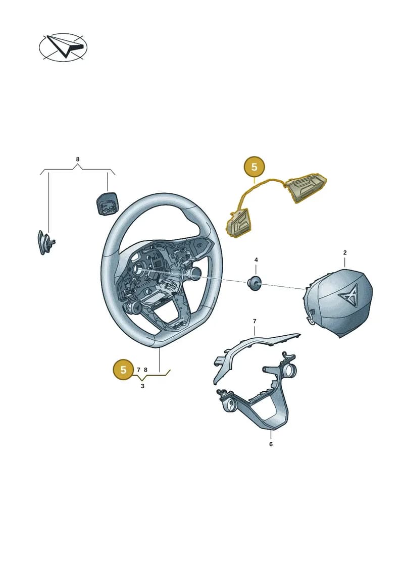 10E959442DWHI — SEAT CUPRA Born (2021-) diagram 10s419020, position 5