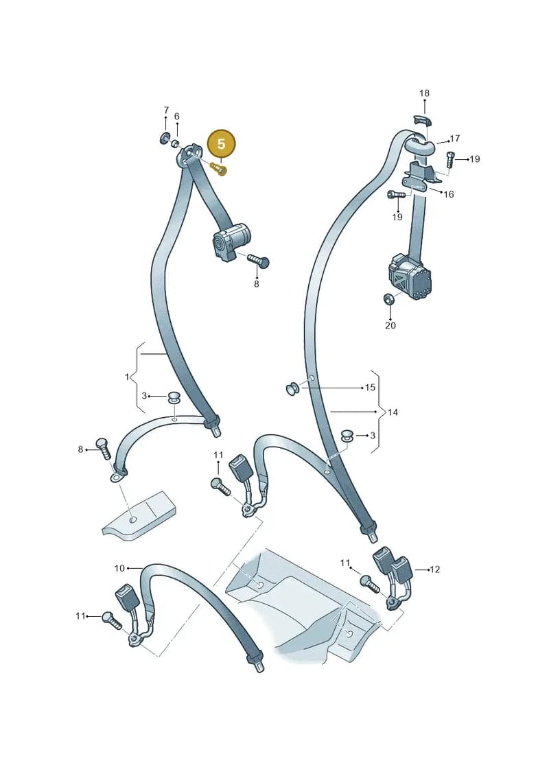 111857793E — Volkswagen FOX                  M.05> (2005-) diagram 253857700, position 5