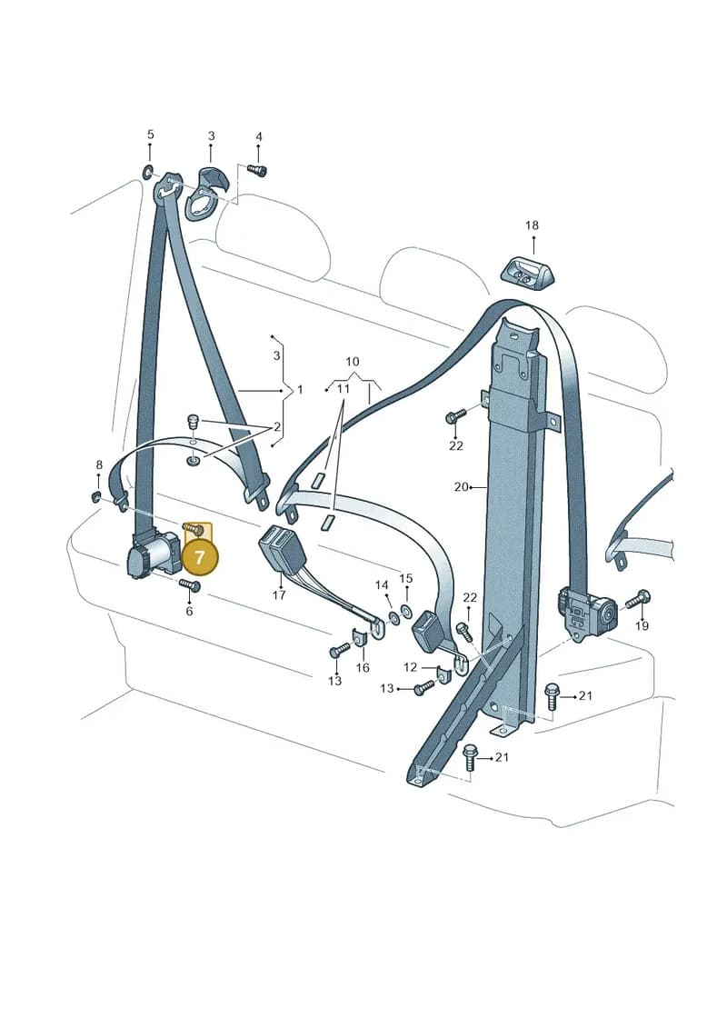 111857793E — Volkswagen TRANSPORTER            06 (2005-2006) diagram 411857800, position 7