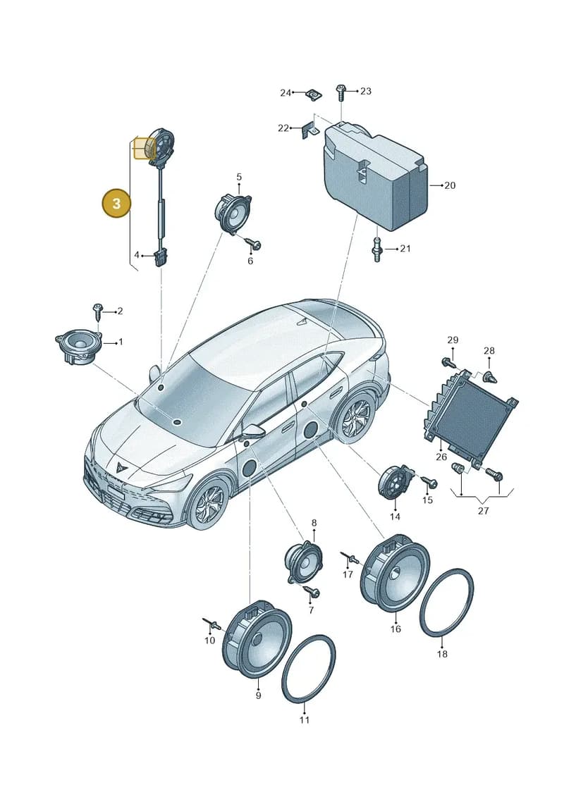 11A035411A — SEAT CUPRA Tavascan (2023-) diagram 20h035035, position 3