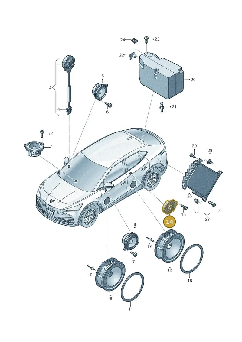 11A035411 — SEAT CUPRA Tavascan (2023-) diagram 20h035035, position 14