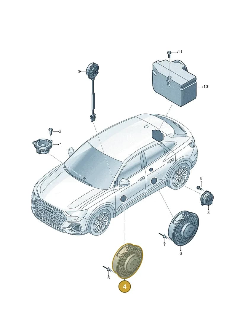 11A035453C — Audi Q4 Sportback (2021-2025) diagram 89a035350, position 4