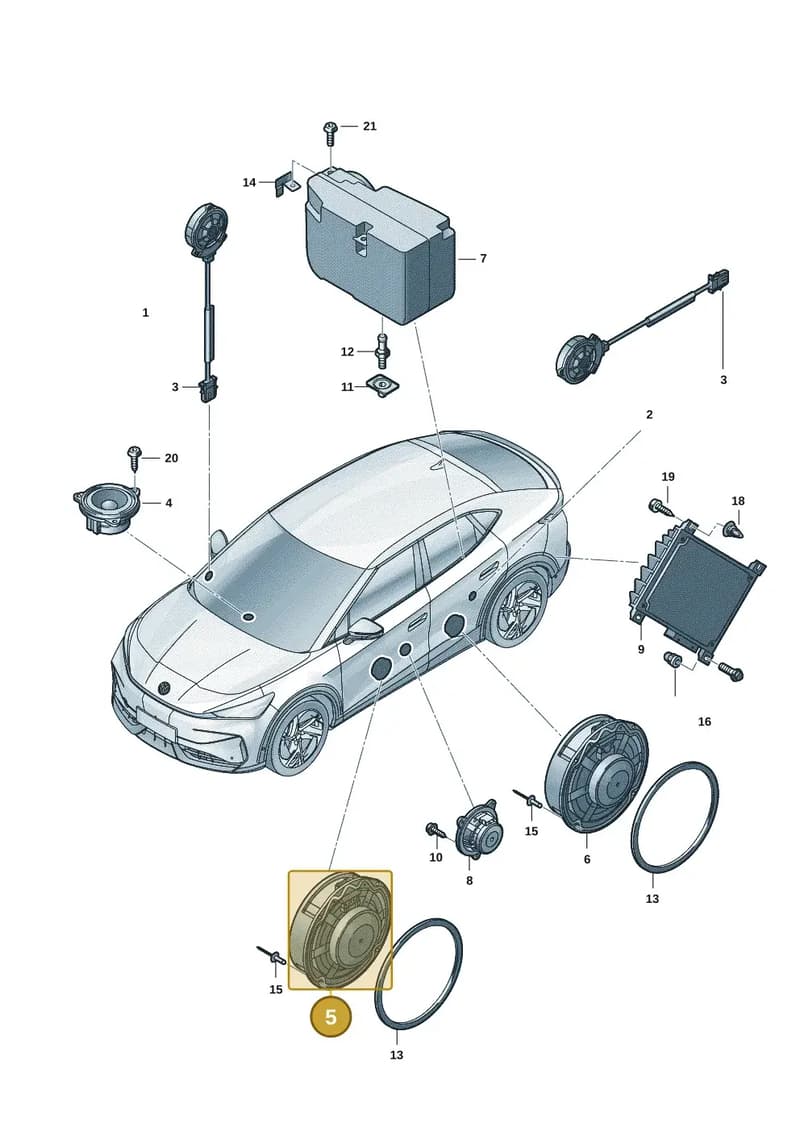 11A035453D — Volkswagen ID.UNYX (2024-) diagram 11h035350, position 5