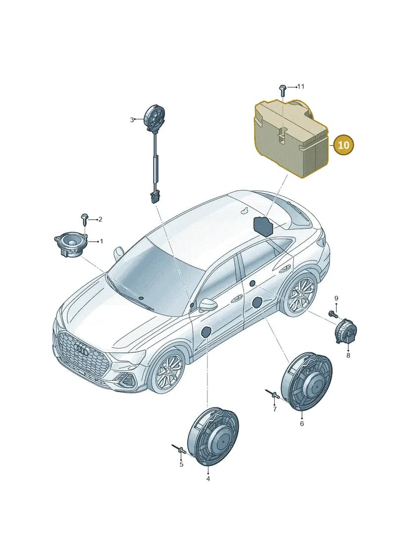11A035621C — Audi Q4 Sportback (2021-2025) diagram 89a035350, position 10