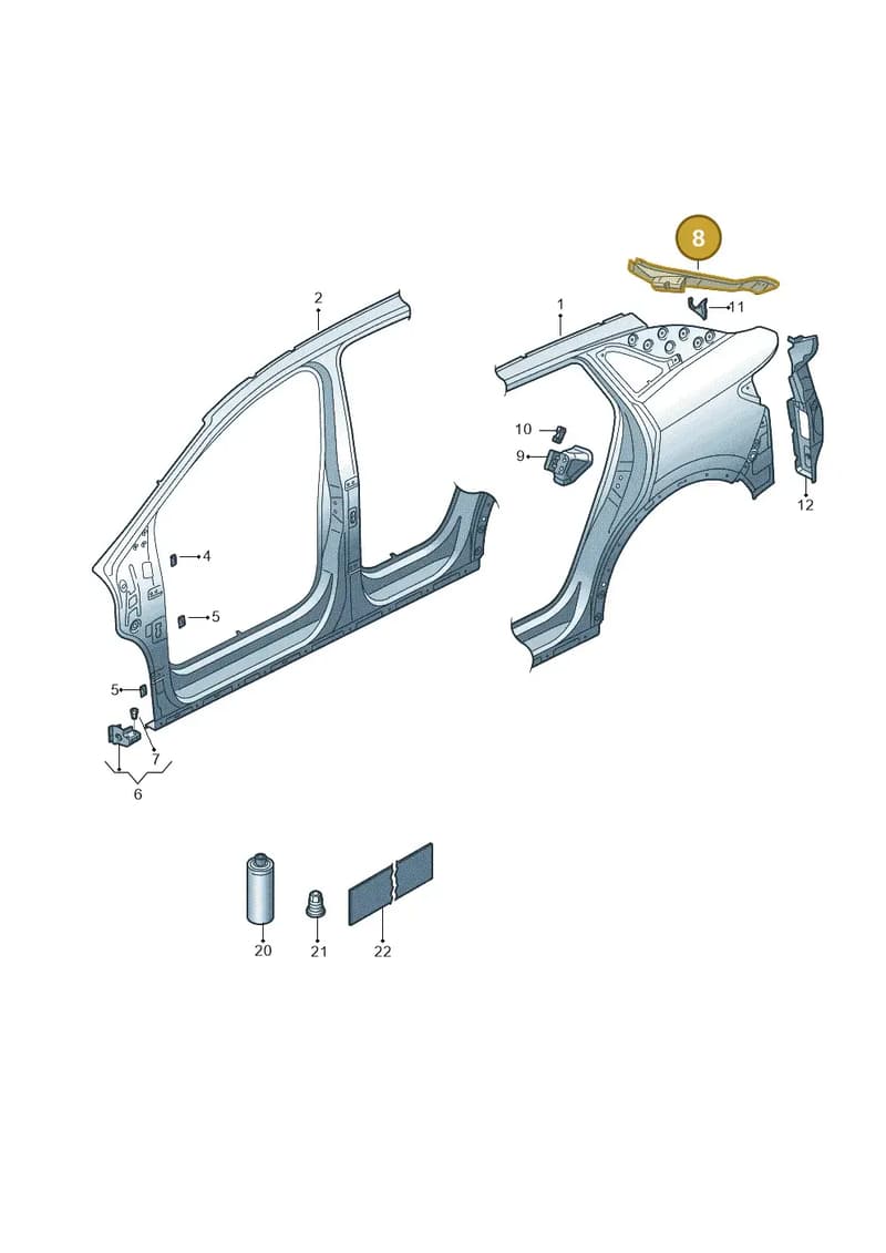 11A809642 — Volkswagen ID.4 (2020-2025) diagram 11a809070, position 8