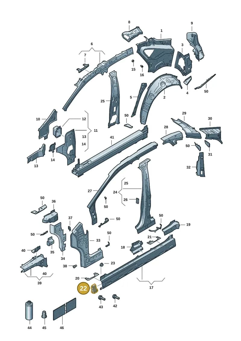 11A809645GRV — SEAT CUPRA Tavascan (2023-) diagram 20h809000, position 22