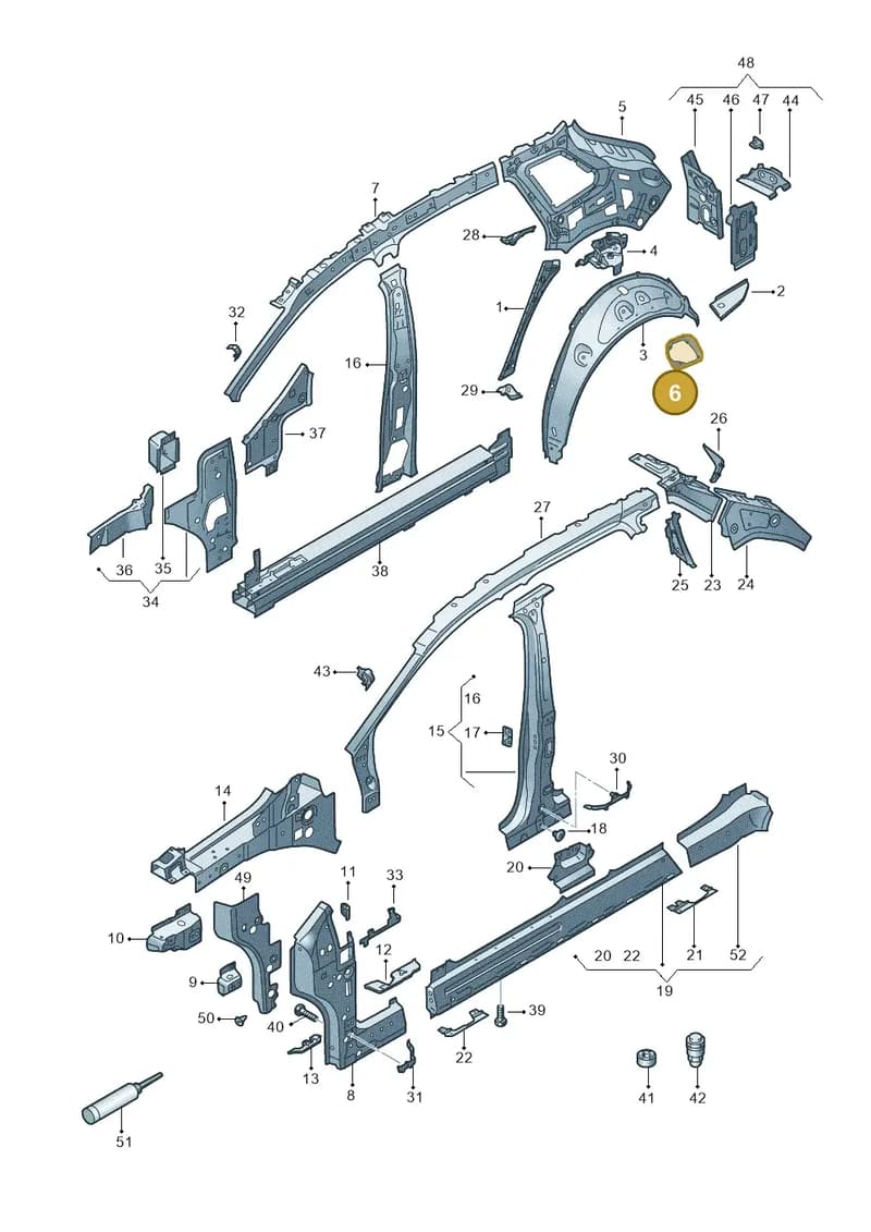 11A809687 — Audi Q4 Sportback (2021-2025) diagram 89a809000, position 6