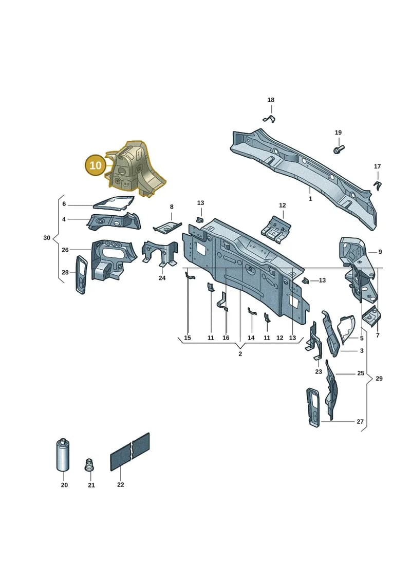 11A813332 — Volkswagen ID.4 (2020-2025) diagram 11a813000, position 10