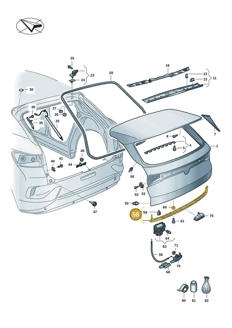 11A827335B9B9 — Volkswagen ID.4 (2020-2025) diagram 11a827000, position 58