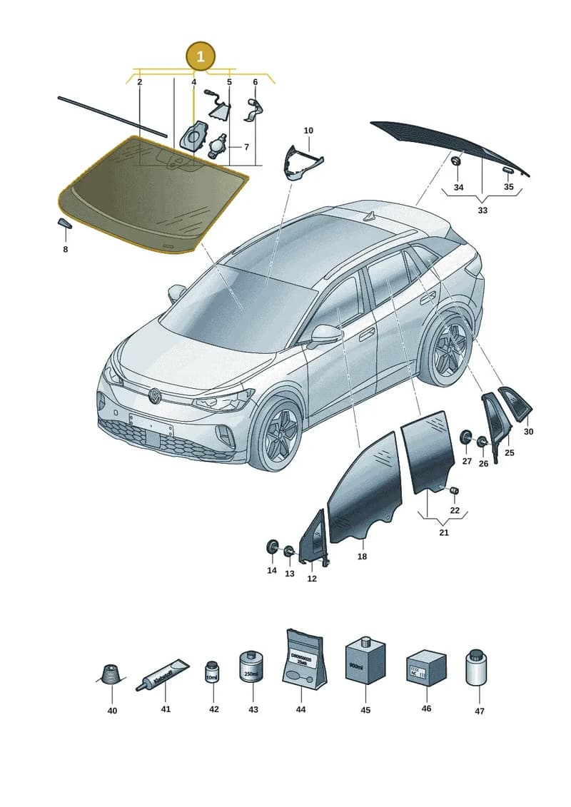 11A845011ALNVB — Volkswagen ID.4 (2020-2025) diagram 11a845000, position 1