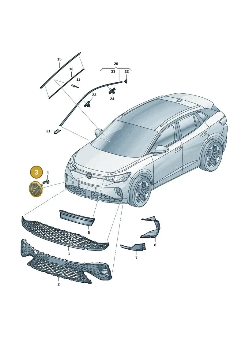 11A853600BAWA — Volkswagen ID.4 (2020-2025) diagram 11a853000, position 3