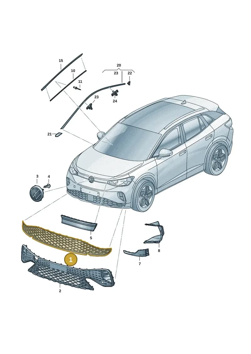 11A853671AZD4 — Volkswagen ID.4 (2020-2025) diagram 11a853000, position 1
