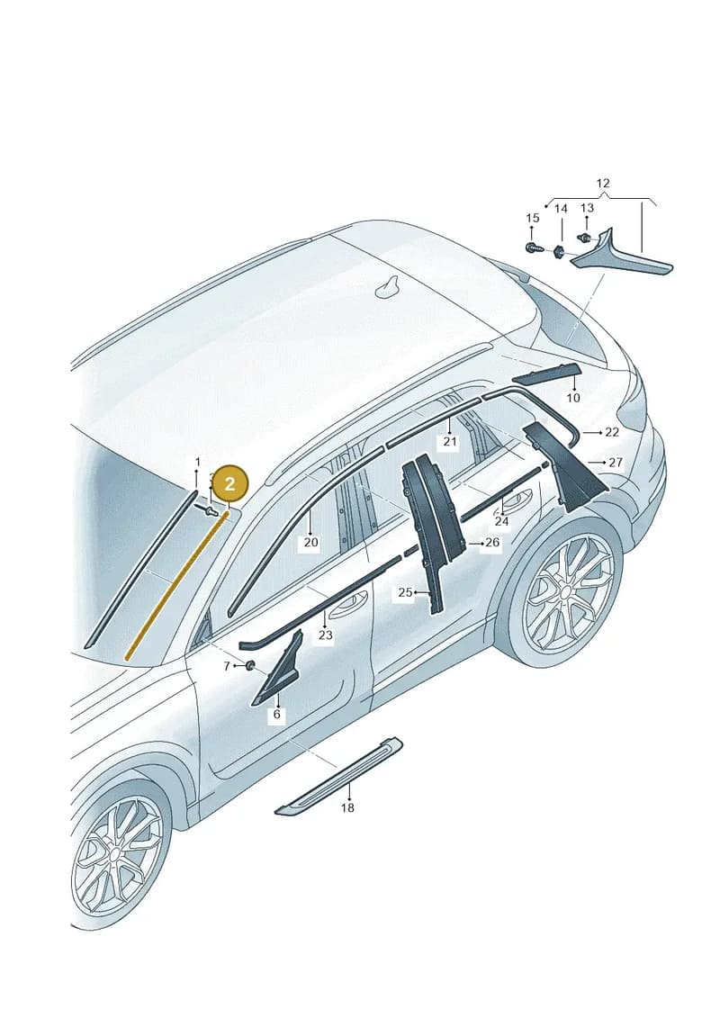 11A854541 — Audi Q4 Sportback (2021-2025) diagram 89a853100, position 2