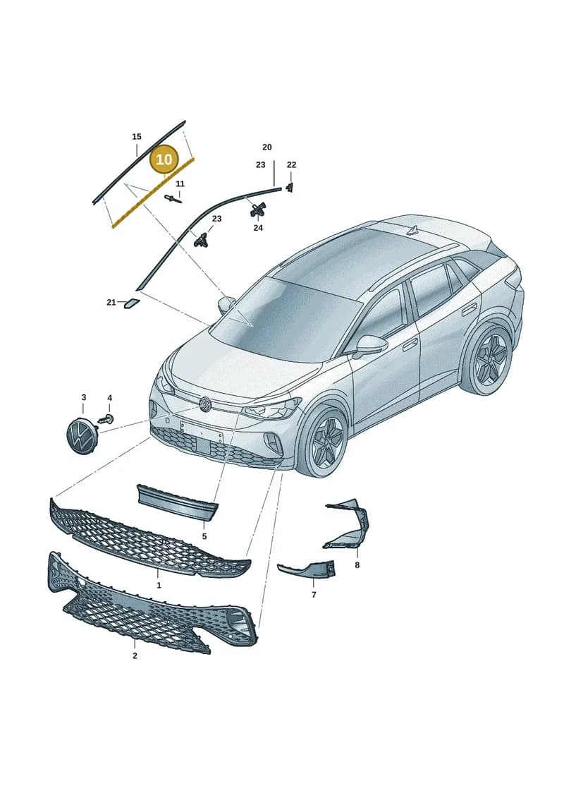11A854542 — Volkswagen ID.4 (2020-2025) diagram 11a853000, position 10