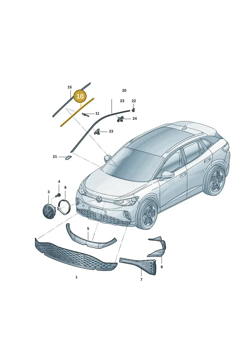 11A854542 — Volkswagen ID.4 X (2020-) diagram 11d853000, position 10