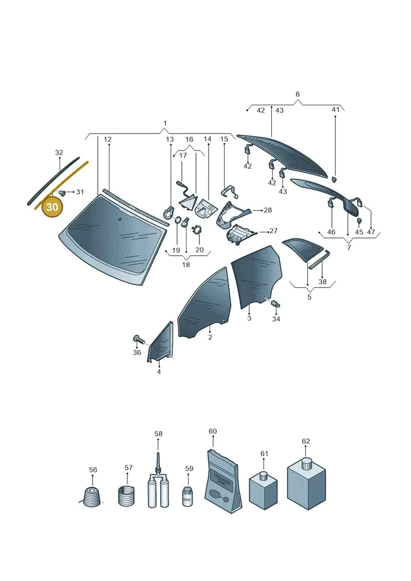11A854542 — Audi Q4 Sportback (2021-2025) diagram 89a845100, position 30