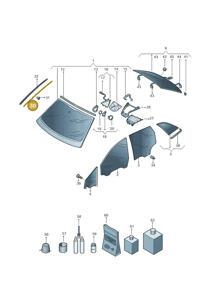 11A854542 — Audi Q4 Sportback (2021-2025) diagram 89a845000, position 30
