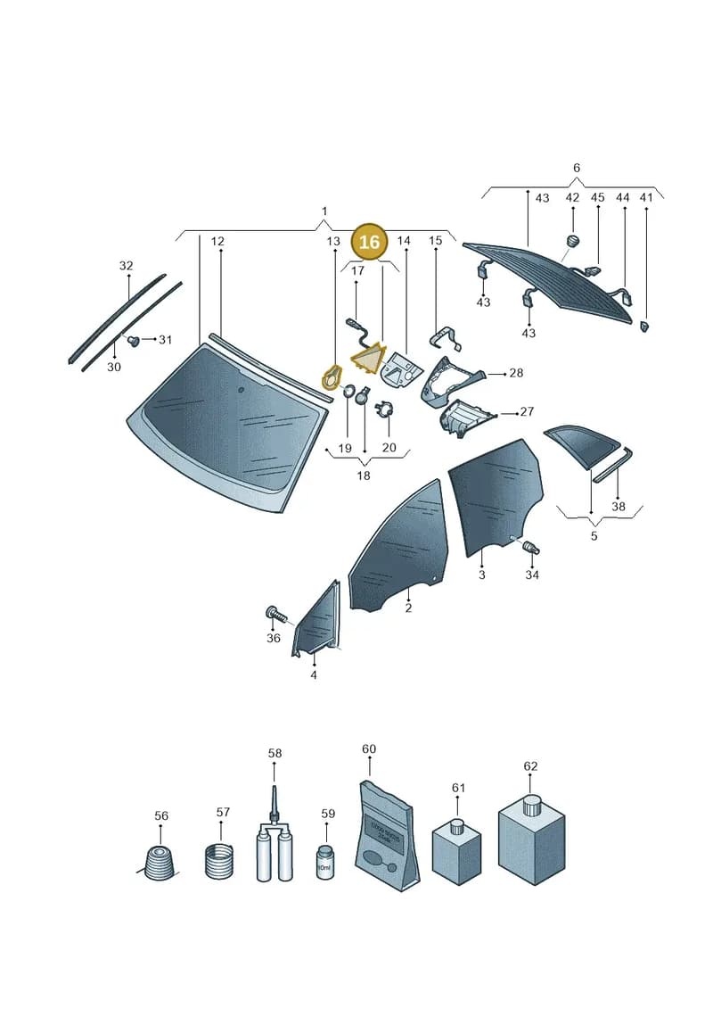 11A862505 — Audi Q4 Sportback (2021-2025) diagram 89a845000, position 16
