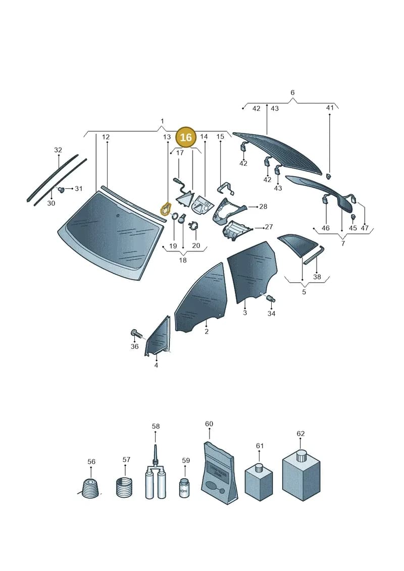 11A862505 — Audi Q4 Sportback (2021-2025) diagram 89a845100, position 16