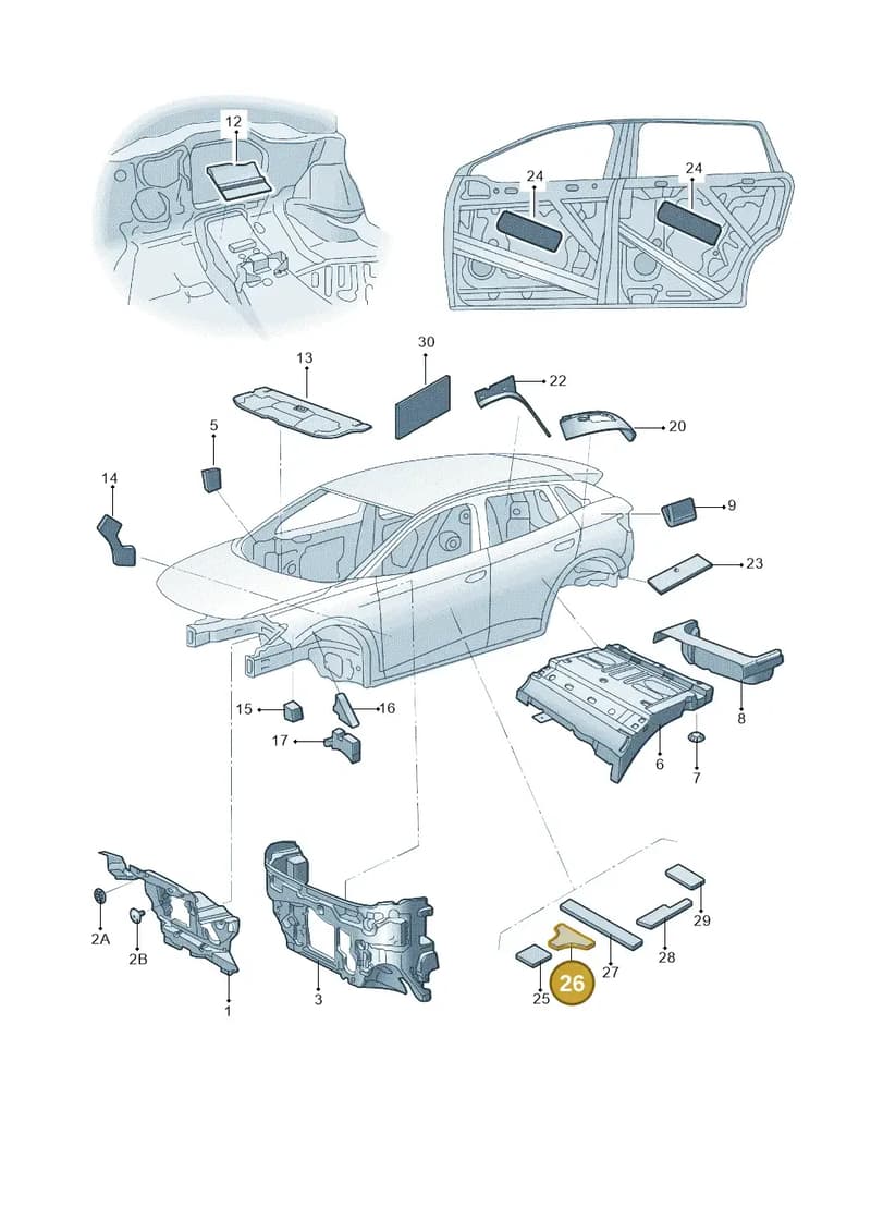 11A868952 — Audi Q5 e-tron (2021-) diagram 89d863020, position 26