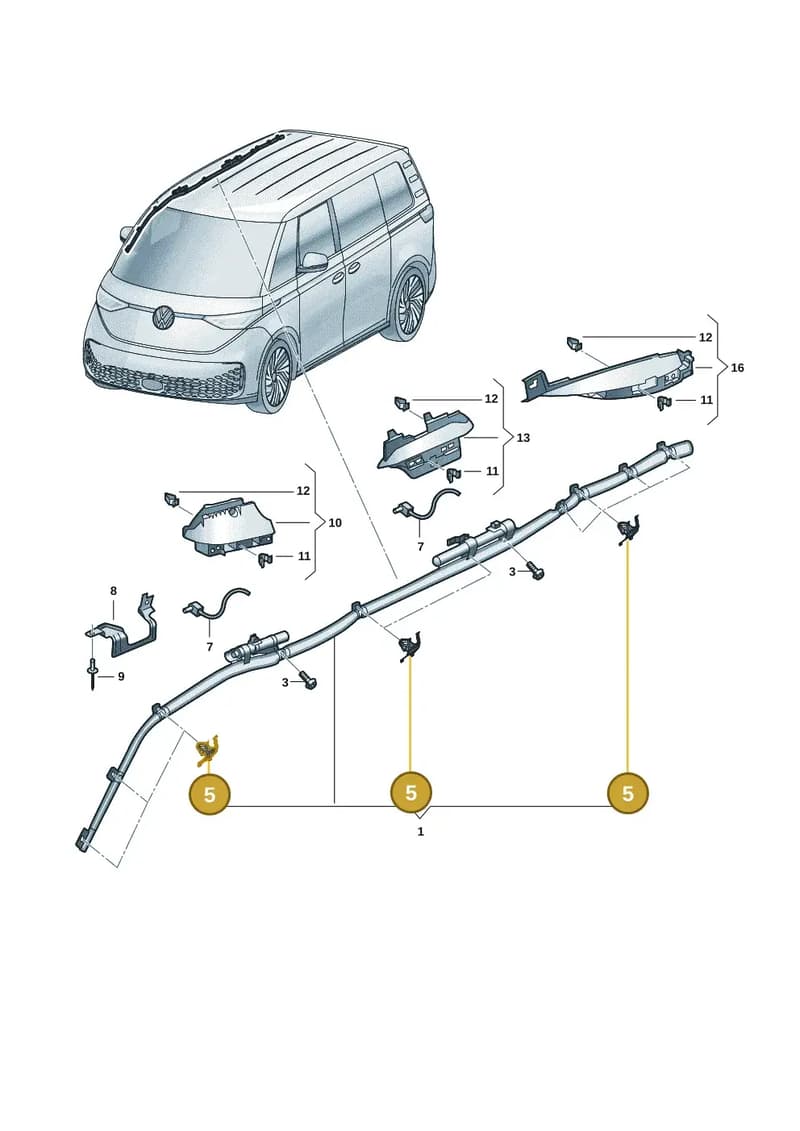11A880385 — Volkswagen ID. Buzz (2022-2025) diagram 15a880200, position 5