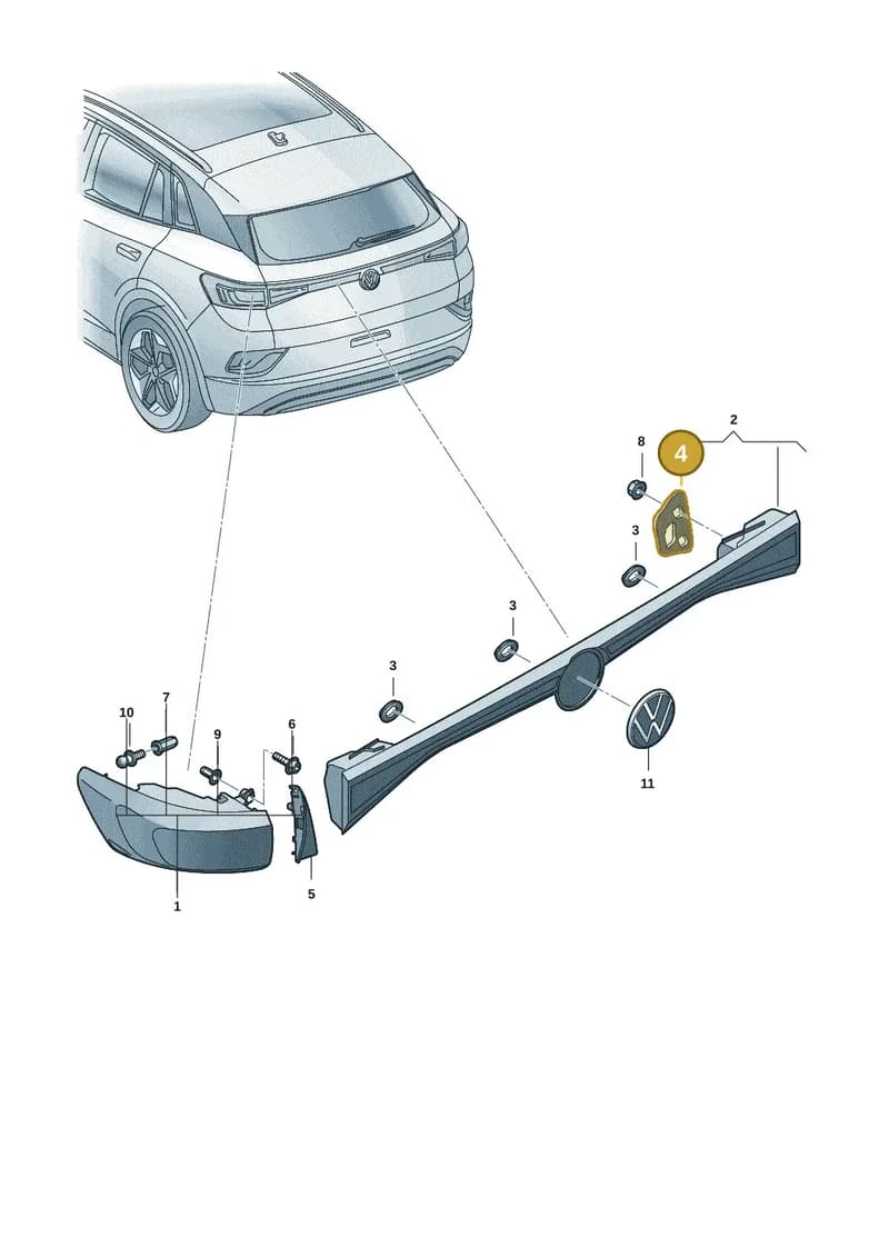 11A945395 — Volkswagen ID.4 (2020-2025) diagram 11a945010, position 4