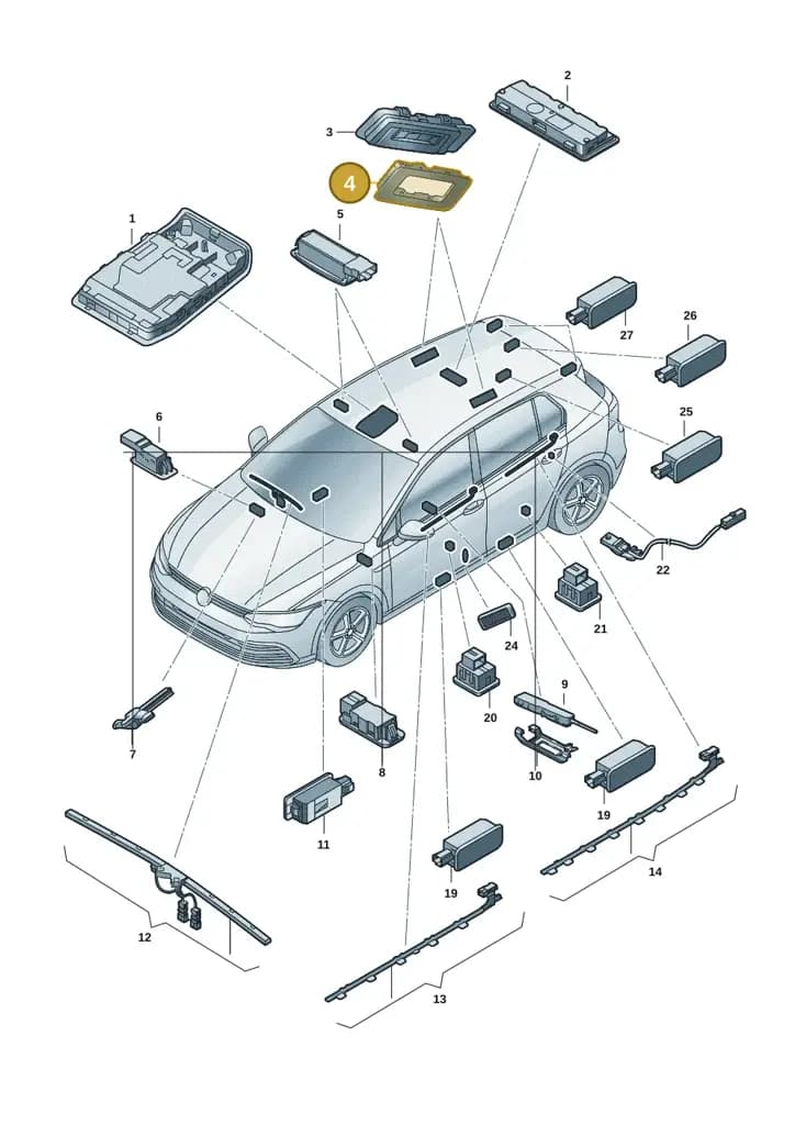 11A947133RM5 — Skoda Kodiaq (2024-2024) diagram 3p0947000, position 4