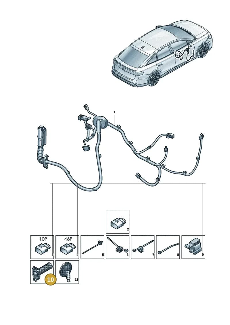 11A959845A — Volkswagen ID.7 (2023-2025) diagram 14b972320, position 10