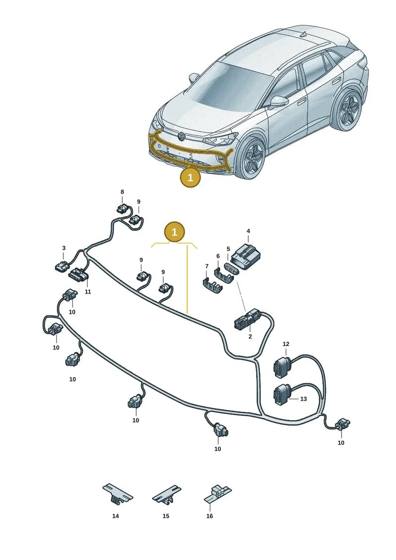 11A971095AQ — Volkswagen ID.4 (2020-2025) diagram 11a971000, position 1