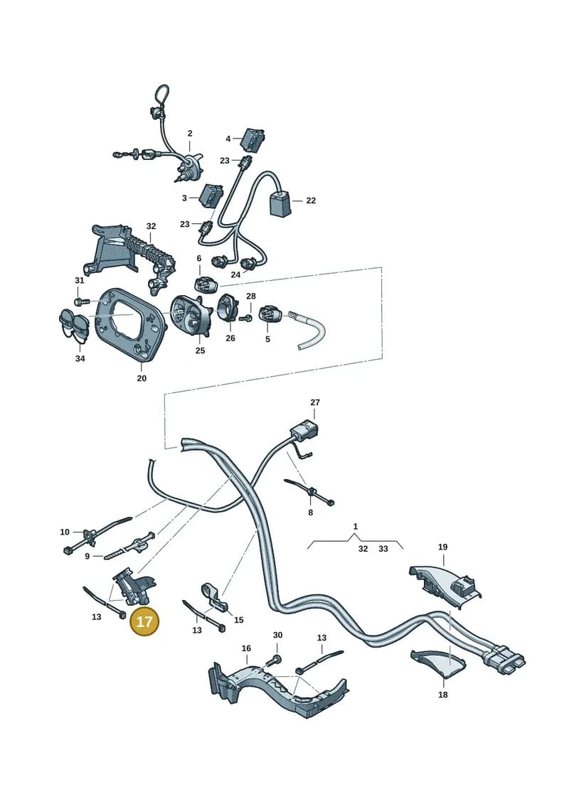 11A971615C — Volkswagen ID.UNYX (2024-) diagram 11h970150, position 17
