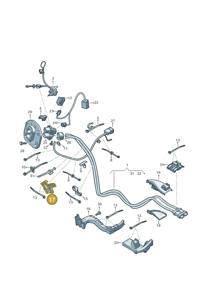 11A971615C — Audi Q4 Sportback (2021-2025) diagram 89a970320, position 17