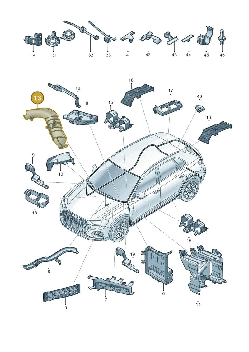 11A971822A — Audi Q4 Sportback (2021-2025) diagram 89a971800, position 13