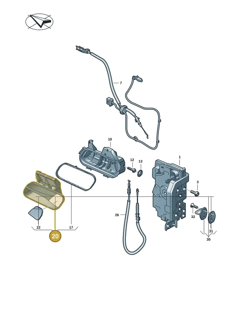 11C837206ASGRU — Volkswagen ID.4 (2020-2025) diagram 11a837000, position 20