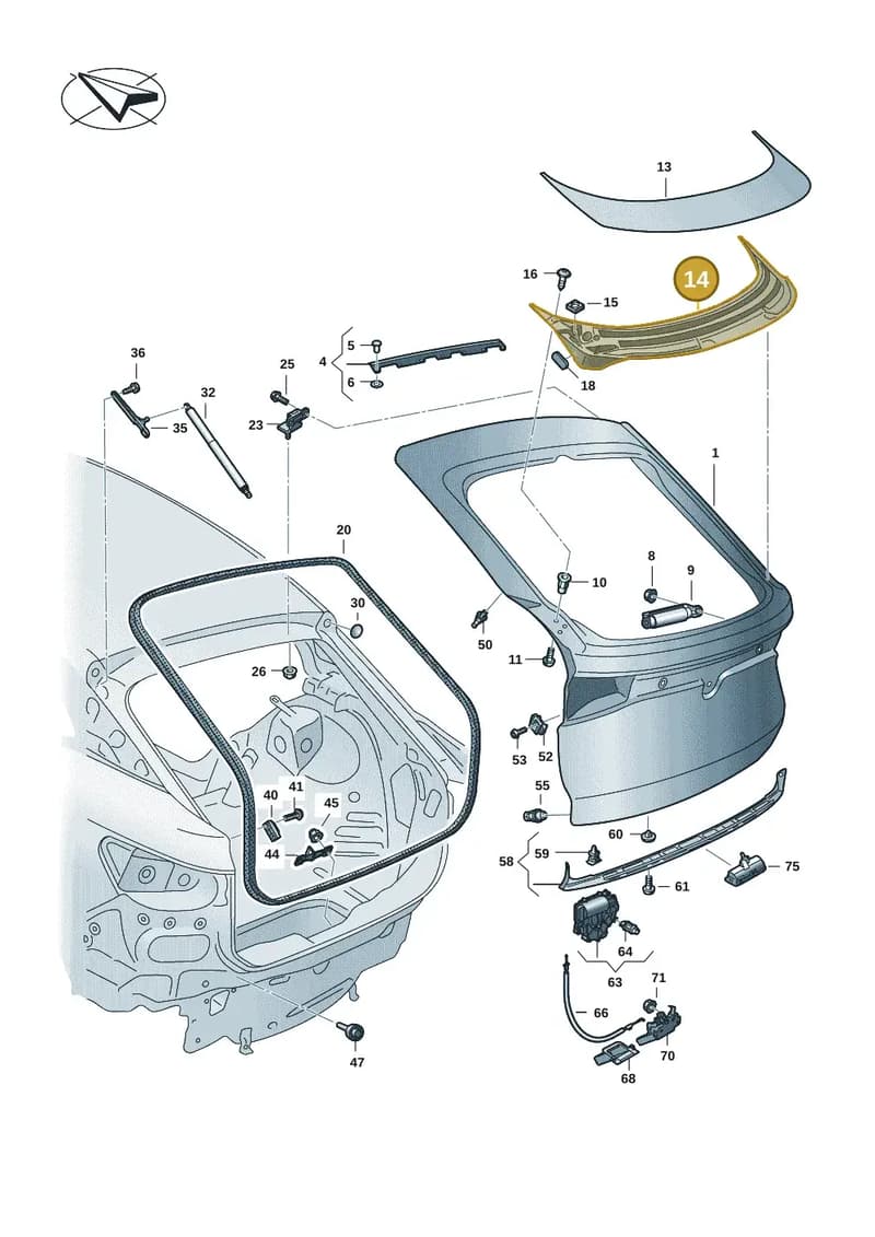 11E827936A9B9 — Volkswagen ID.4 (2020-2025) diagram 11a827100, position 14