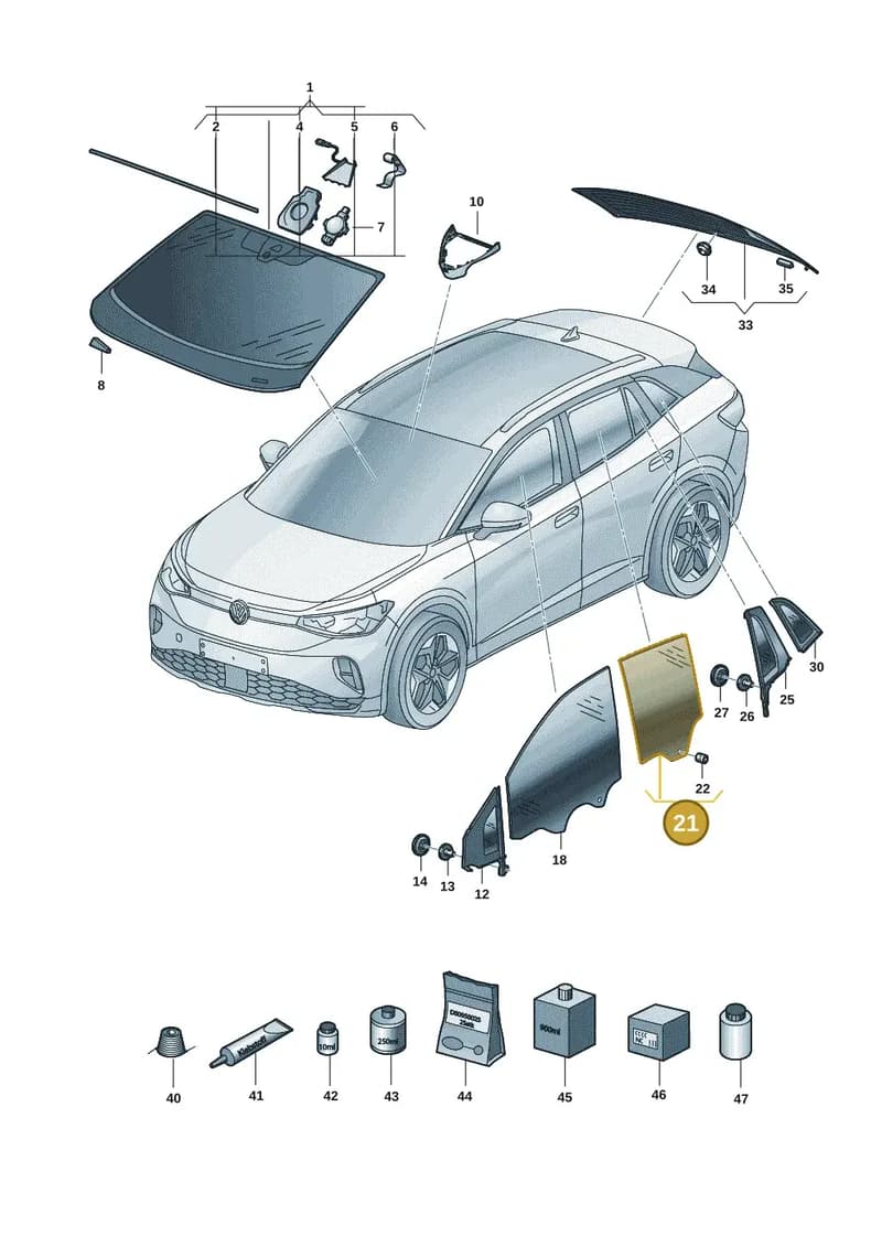 11E845025C — Volkswagen ID.4 (2020-2025) diagram 11a845000, position 21