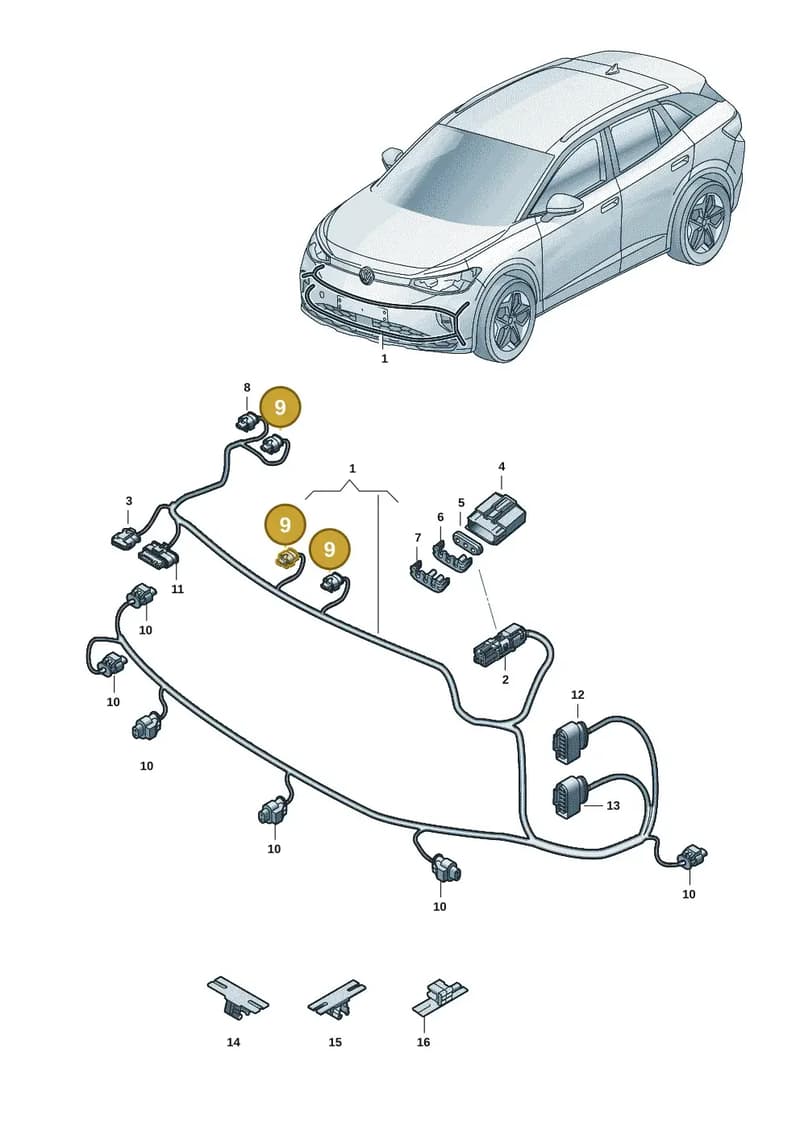 11G973702 — Volkswagen ID.4 (2020-2025) diagram 11a971000, position 9